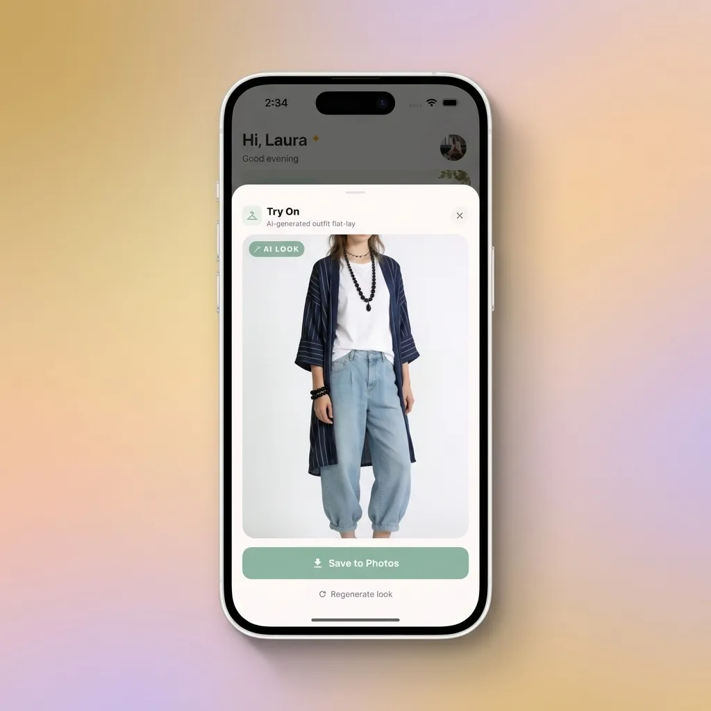AI Try-on interface