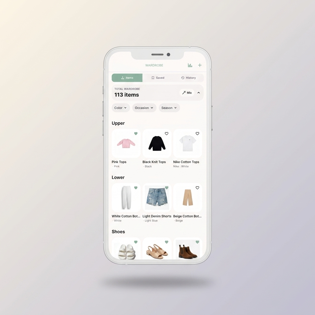 Digital closet grid